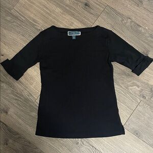 Lauren Ralph Lauren Classic Black Long Sleeve Top